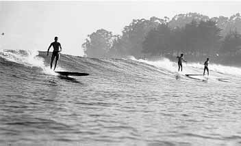 No suits, primitive boards-but no lack of stoke.  Indicators